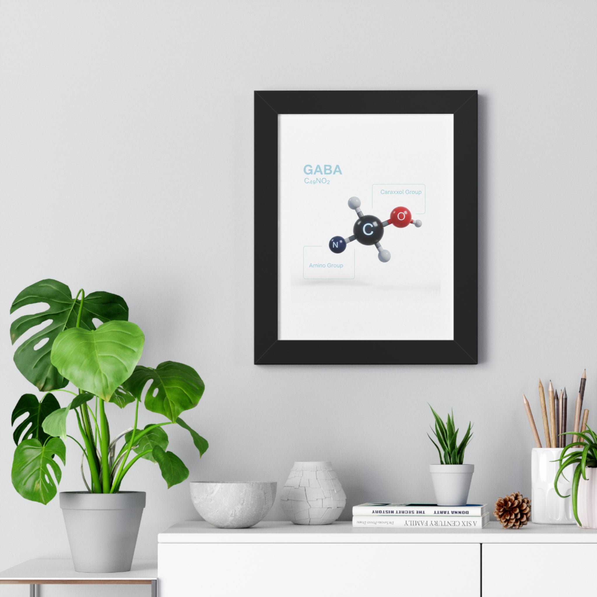 Turn Down the Noise-GABA Molecule Scientific Neurotransmitter Wall Art