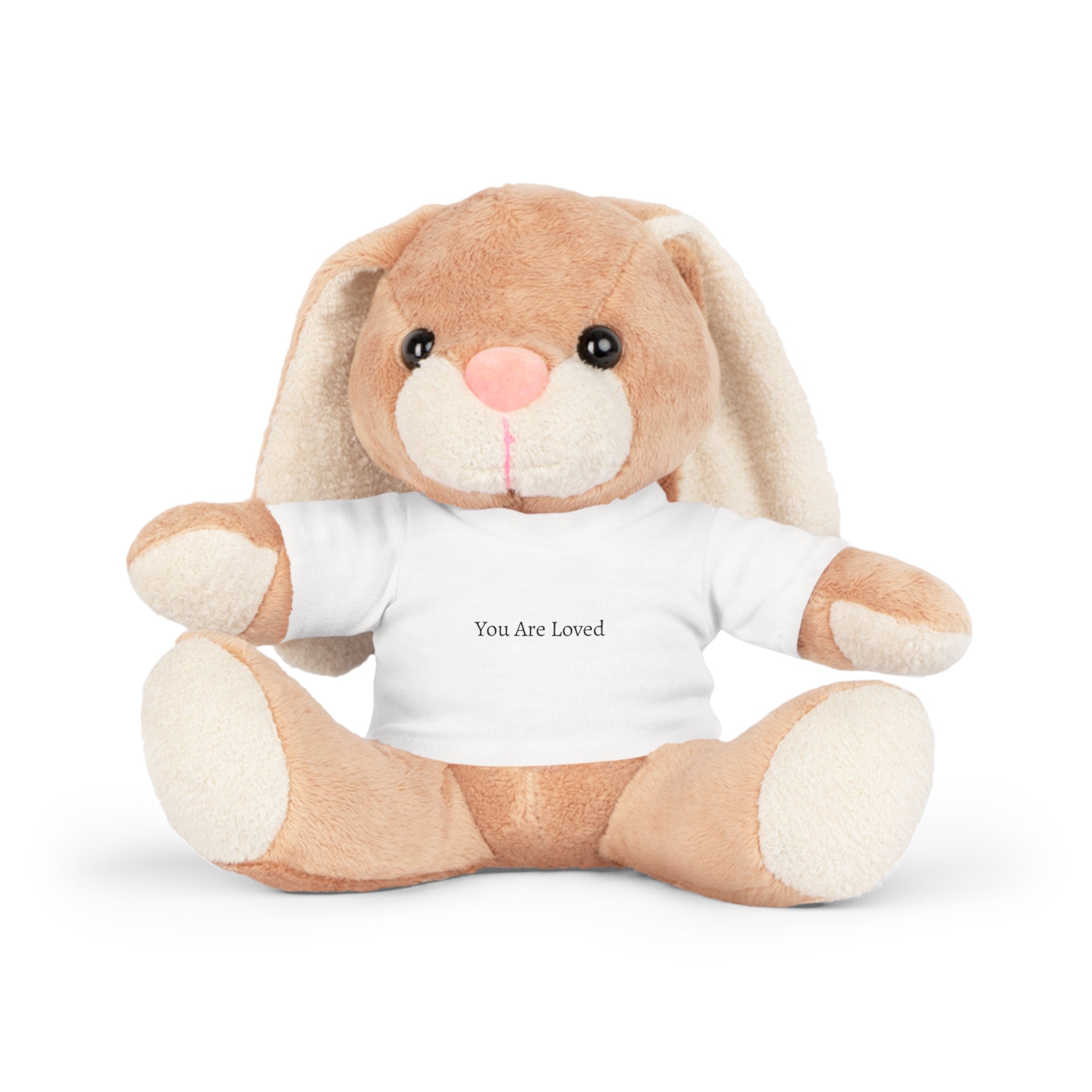 You Are Loved Teddy Bear Plush with T-Shirt — Comfort Gift for Kids & Adults
