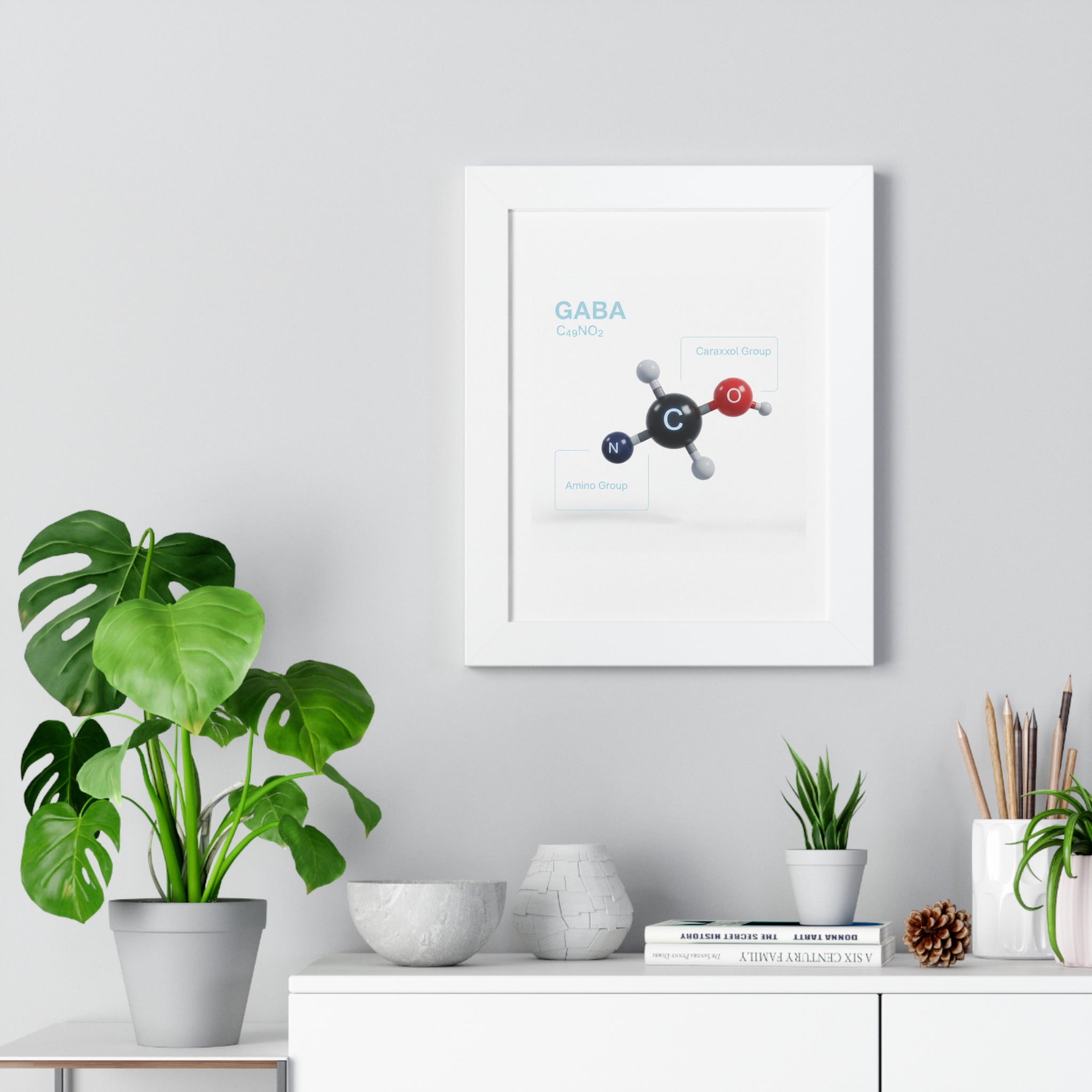 Turn Down the Noise-GABA Molecule Scientific Neurotransmitter Wall Art